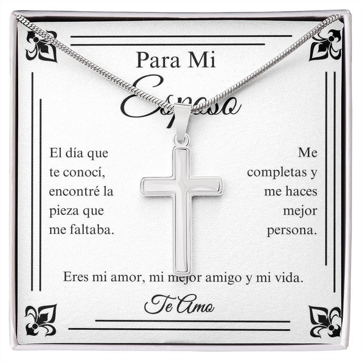 Para Mi Esposo - Pieza Que Faltaba - Artisan Cross Necklace