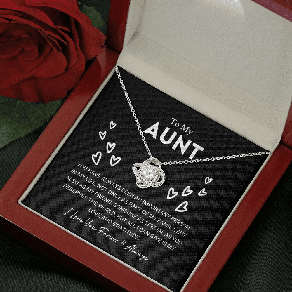 Aunt - Love And Gratitude - Love Knot Necklace