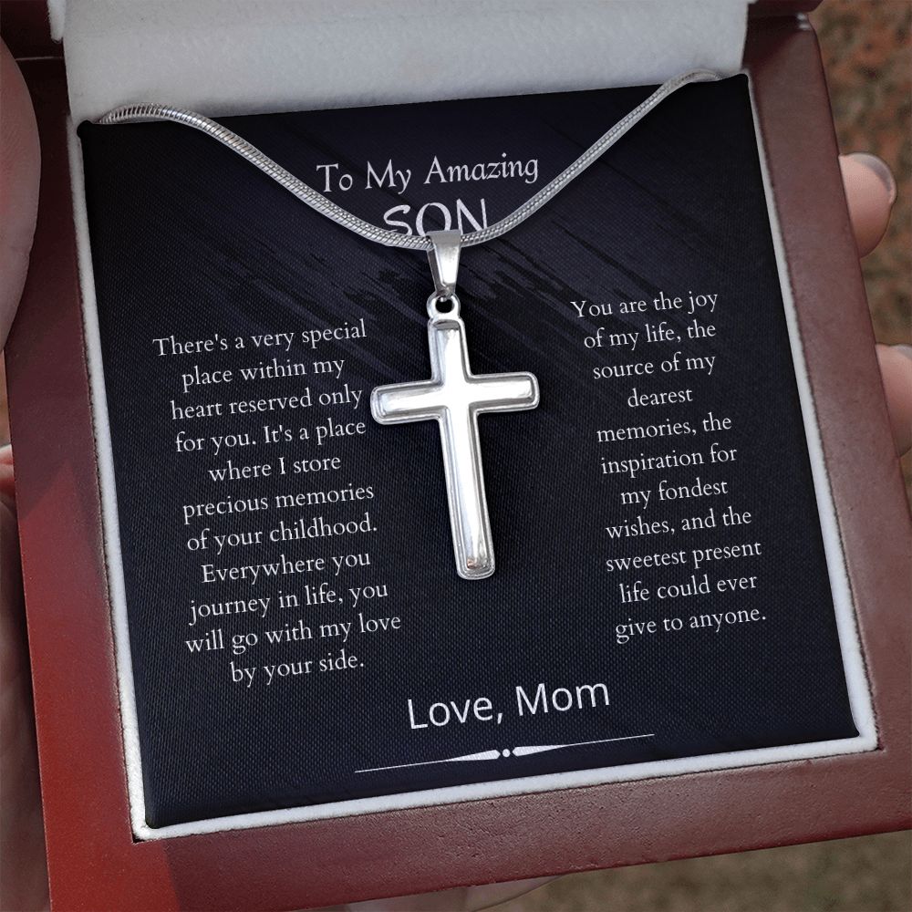Son - Joy Of My Life - Cross Necklace Gift